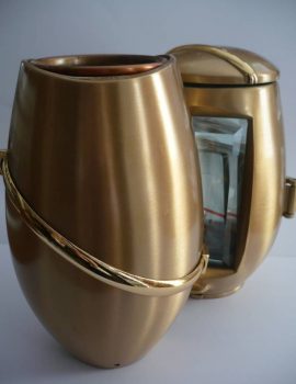 Bronzová váza + lampa